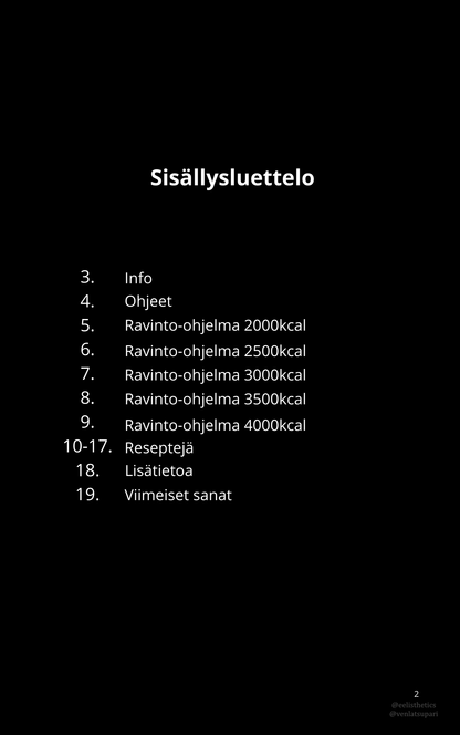 Meal Plan 2.0 - Ravinto-ohjelma